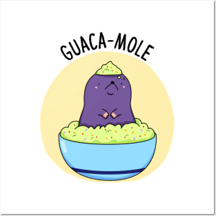 Guaca-Mole Cute Mole Pun Posters and Art